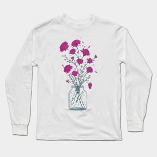 Cosmic Flowers in a Mason Jar Long Sleeve T-Shirt